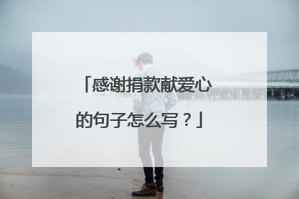 感谢捐款献爱心的句子怎么写?