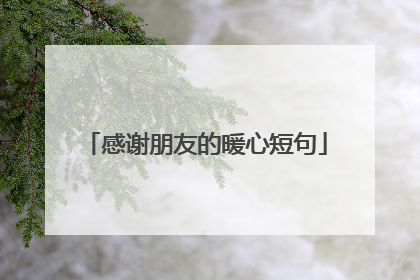 感谢朋友的暖心短句