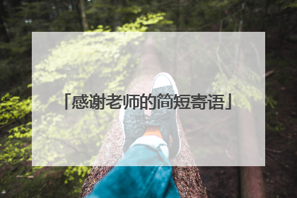 感谢老师的简短寄语