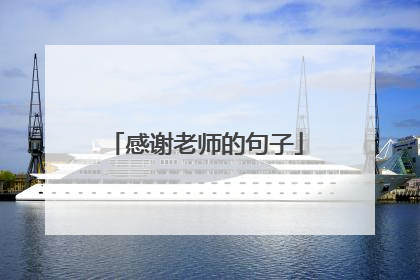感谢老师的句子