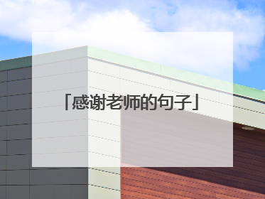 感谢老师的句子