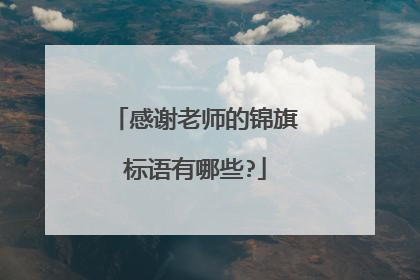 感谢老师的锦旗标语有哪些?