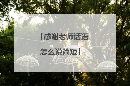 感谢老师话语怎么说简短