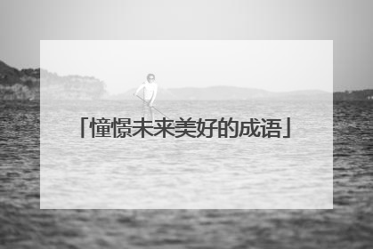 憧憬未来美好的成语