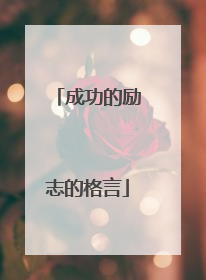 成功的励志的格言