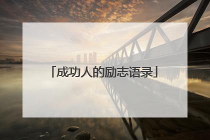 成功人的励志语录
