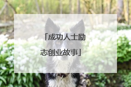 成功人士励志创业故事