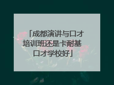 成都演讲与口才培训班还是卡耐基口才学校好
