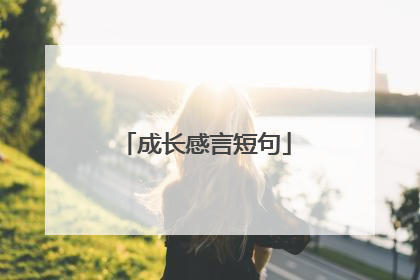 成长感言短句