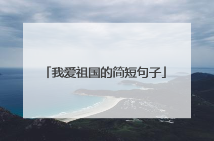 我爱祖国的简短句子