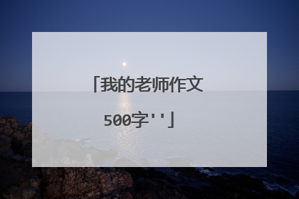 我的老师作文500字''