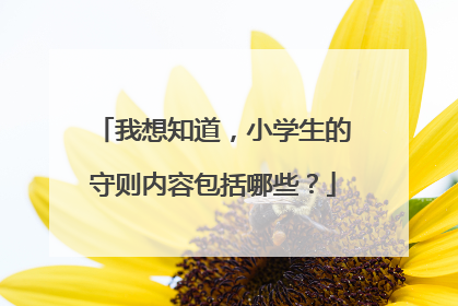 我想知道,小学生的守则内容包括哪些?