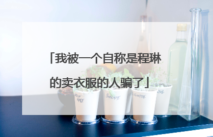 我被一个自称是程琳的卖衣服的人骗了