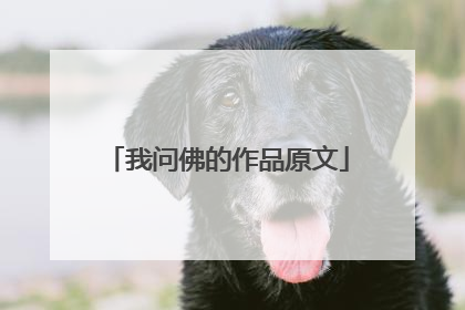 我问佛的作品原文