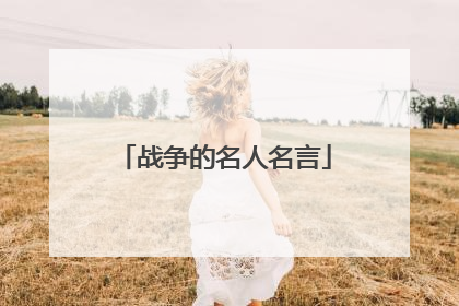 战争的名人名言
