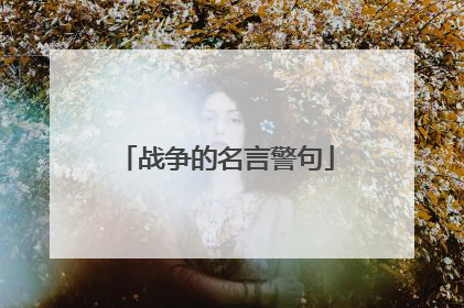战争的名言警句
