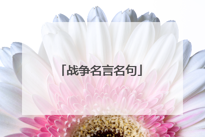 战争名言名句