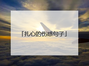 扎心的伤感句子