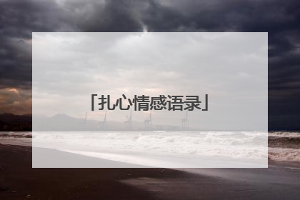扎心情感语录