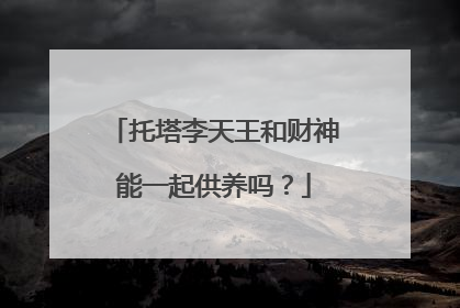 托塔李天王和财神能一起供养吗?
