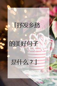 抒发乡愁的美好句子是什么?