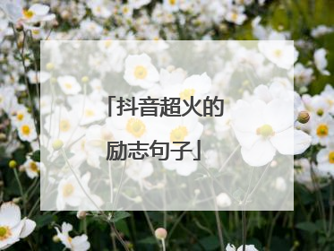 抖音超火的励志句子