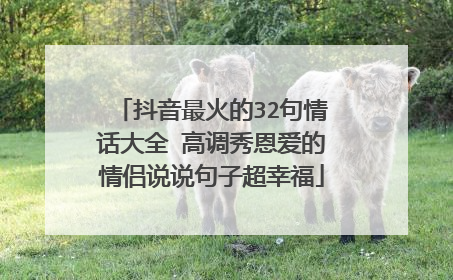 抖音最火的32句情话大全 高调秀恩爱的情侣说说句子超幸福