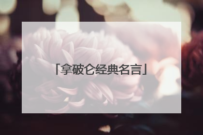 拿破仑经典名言