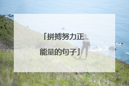 拼搏努力正能量的句子
