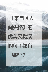 来自《人间失格》的优美又黯淡的句子都有哪些?