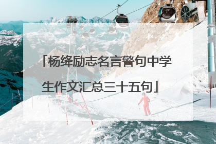 杨绛励志名言警句中学生作文汇总三十五句