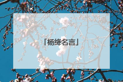 杨绛名言