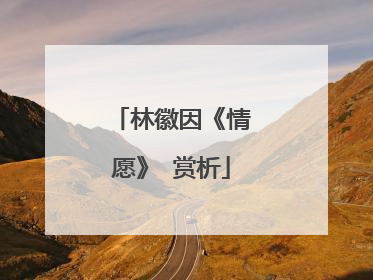 林徽因《情愿》 赏析