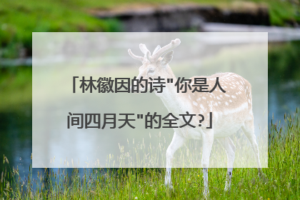 林徽因的诗