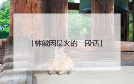林徽因最火的一段话