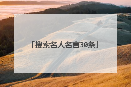 搜索名人名言30条