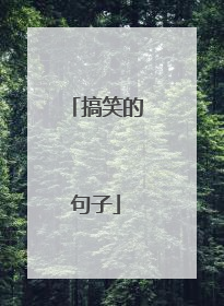 搞笑的句子
