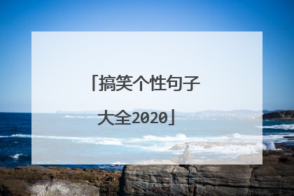 搞笑个性句子大全2020