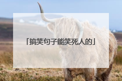 搞笑句子能笑死人的