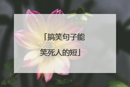 搞笑句子能笑死人的短