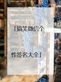 搞笑微信个性签名大全