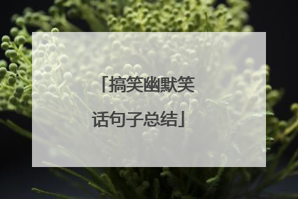 搞笑幽默笑话句子总结