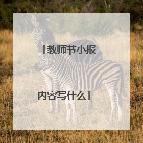 教师节小报内容写什么