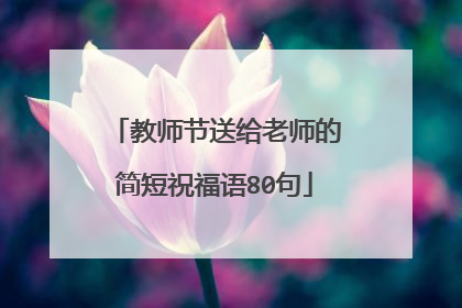教师节送给老师的简短祝福语80句