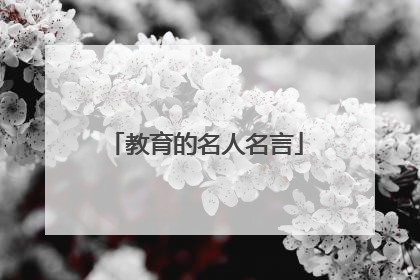 教育的名人名言
