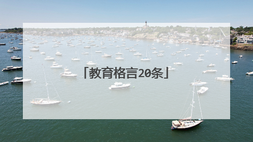 教育格言20条