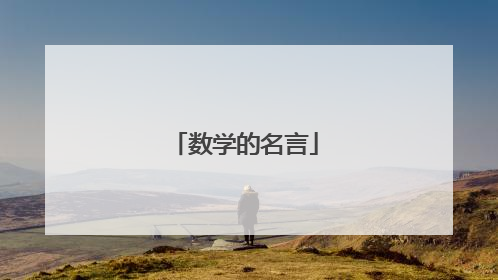 数学的名言