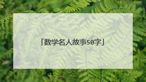 数学名人故事50字
