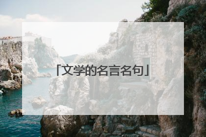 文学的名言名句