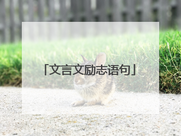 文言文励志语句